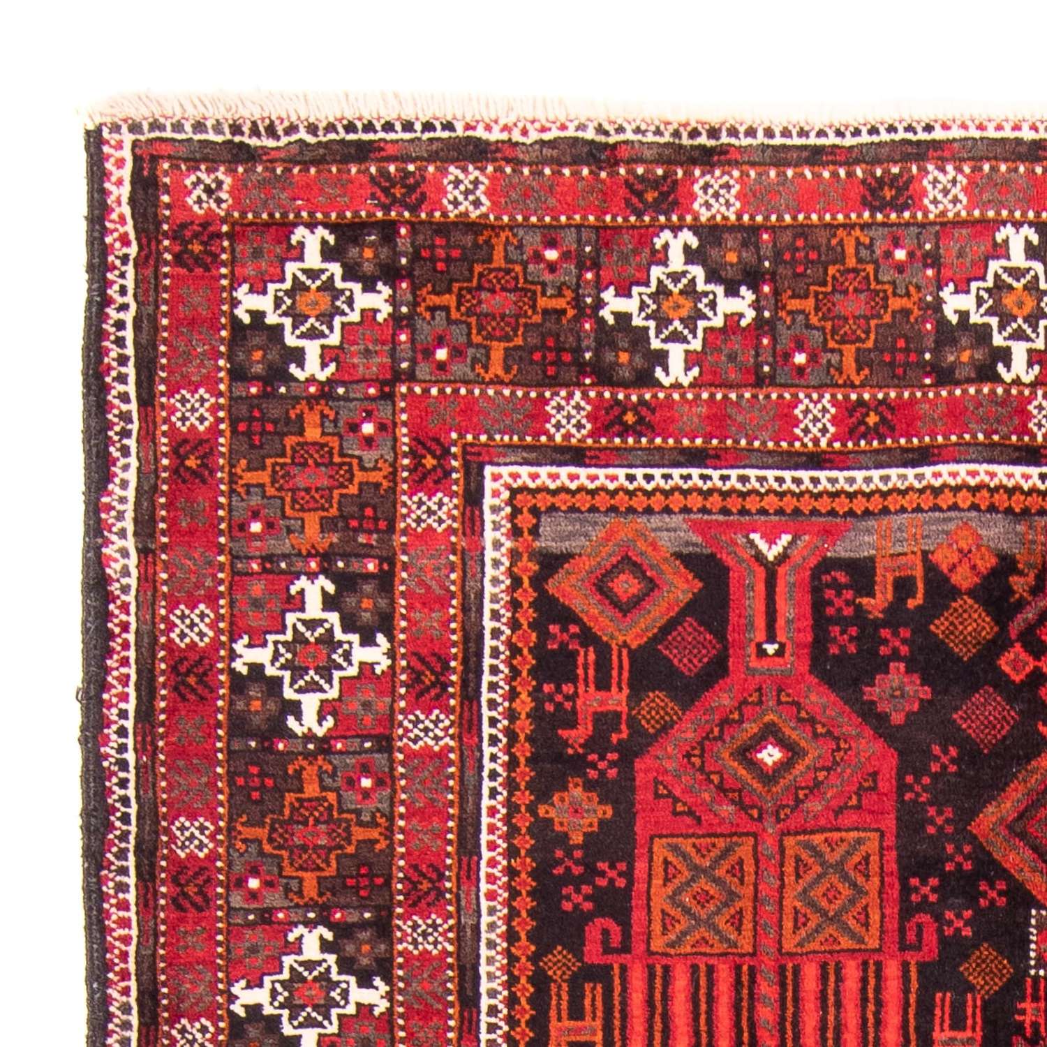 Loper Baluch tapijt - 240 x 124 cm - donkerrood