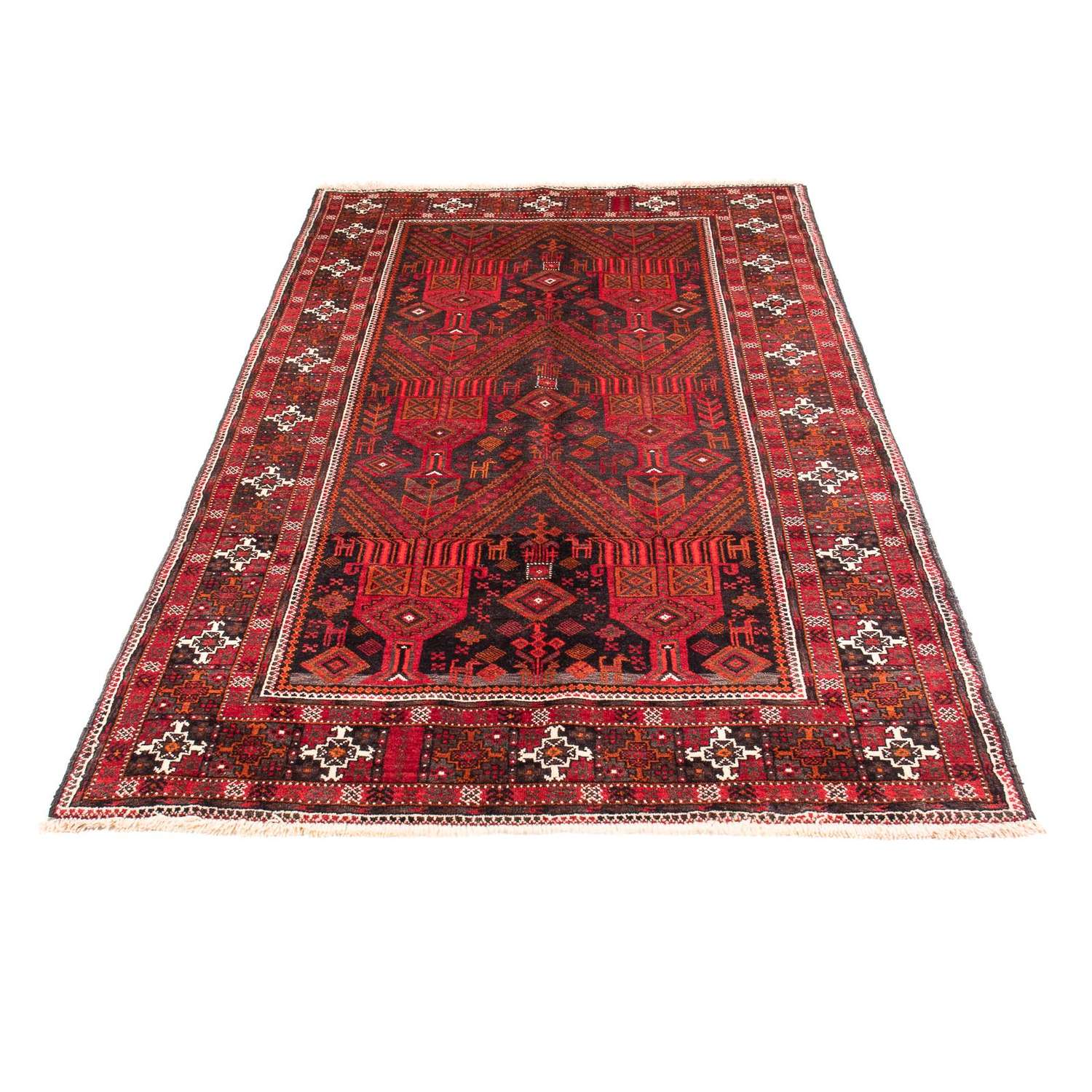 Runner Belutsch Rug - 240 x 124 cm - dark red