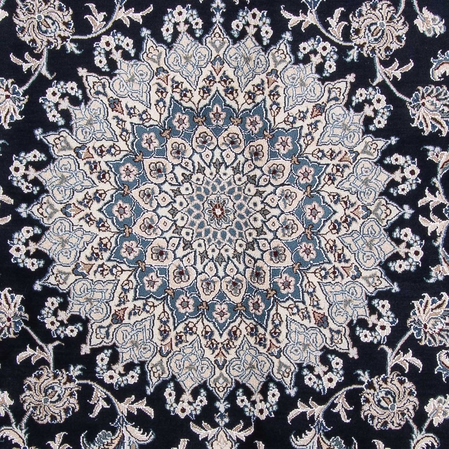 Alfombra persa - Nain - 300 x 245 cm - azul oscuro