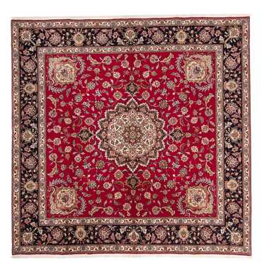 Tapis persan - Tabriz - Royal carré  - 246 x 245 cm - rouge foncé