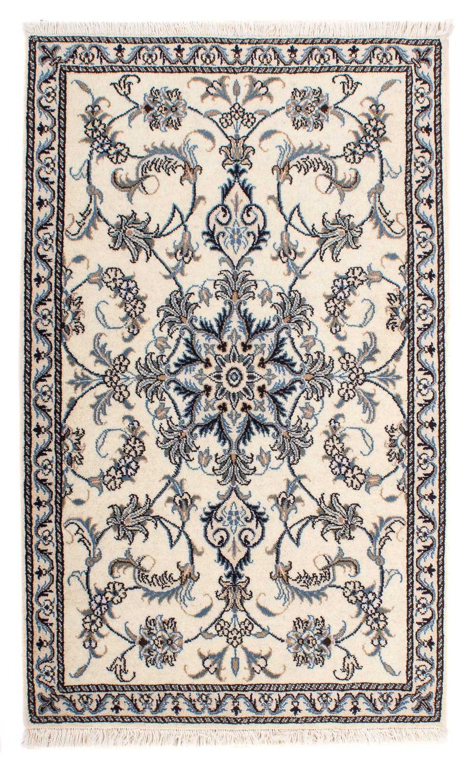 Tapis persan - Nain - 137 x 88 cm - beige