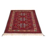 Tapis afghan - 145 x 93 cm - rouge foncé