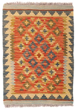 Kelim Carpet - orientalisk matta - 90 x 60 cm - flerfärgad