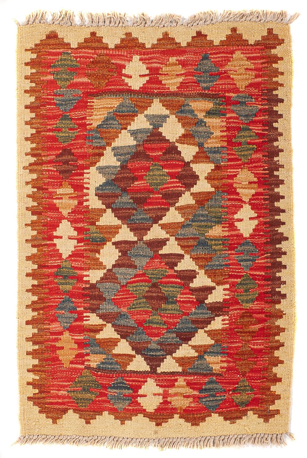 Kelim Carpet - orientalisk matta - 90 x 60 cm - flerfärgad