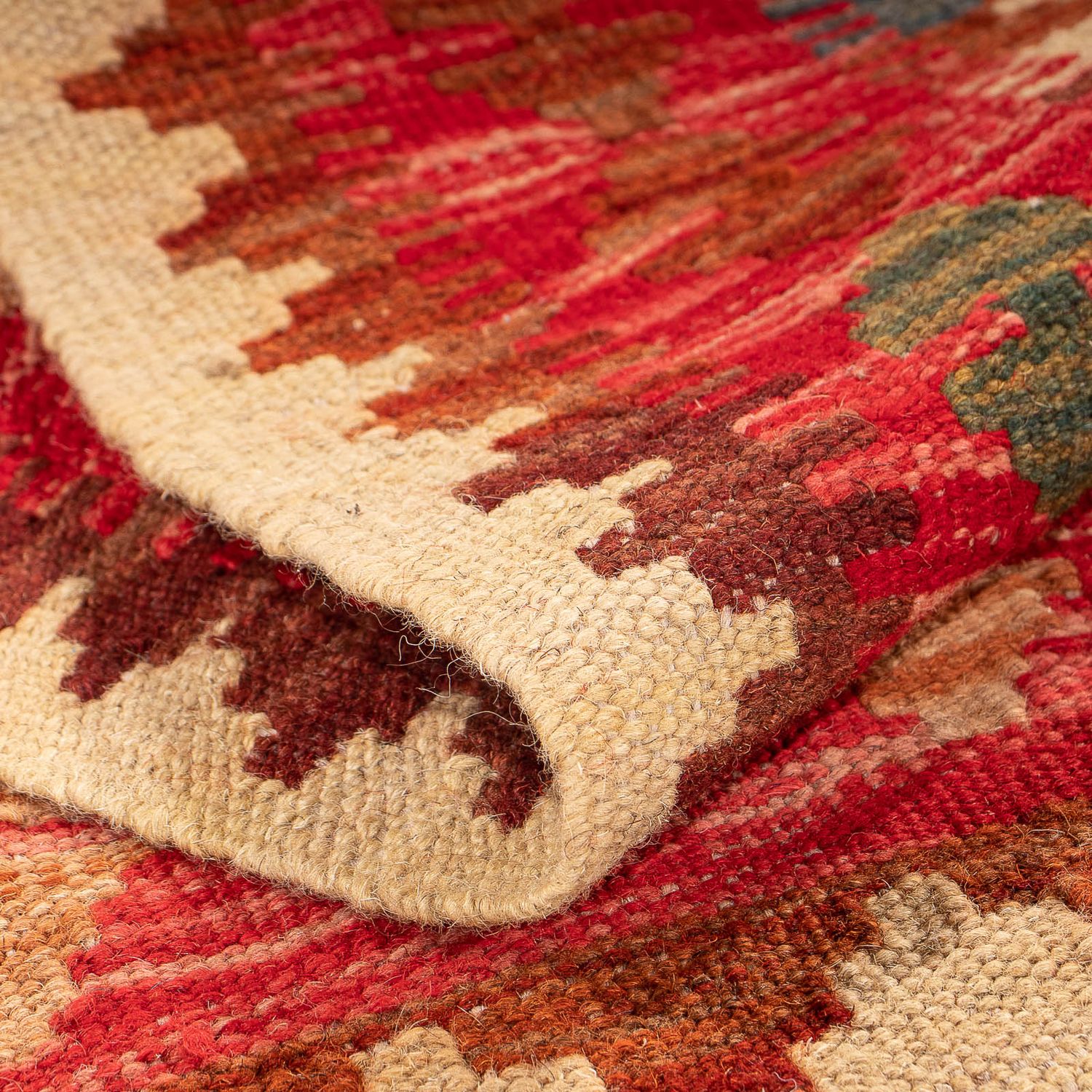 Kelim Carpet - orientalisk matta - 90 x 60 cm - flerfärgad