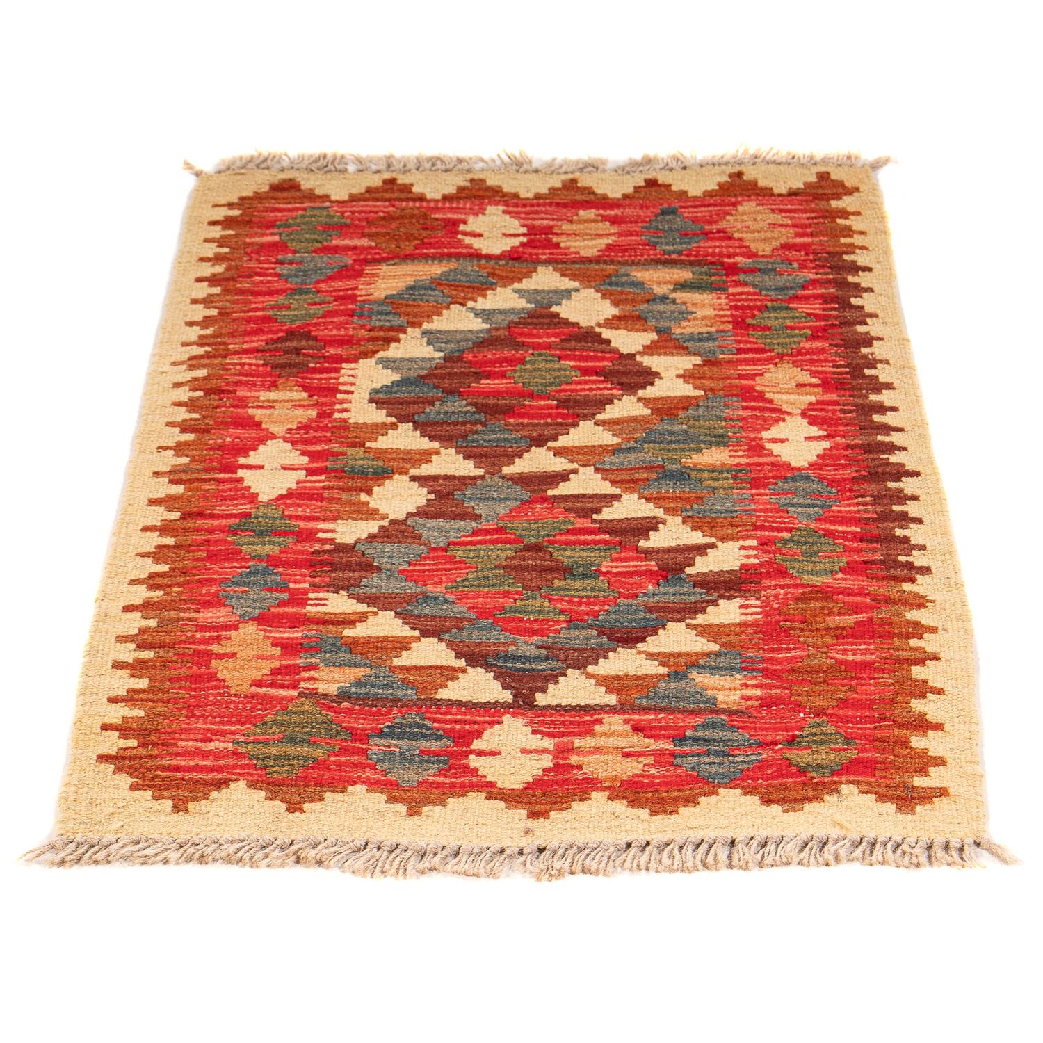 Kelim Carpet - orientalisk matta - 90 x 60 cm - flerfärgad