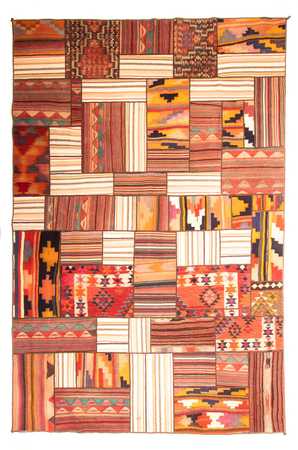 Tapete de trabalho em patchwork - 350 x 250 cm - multicolorido