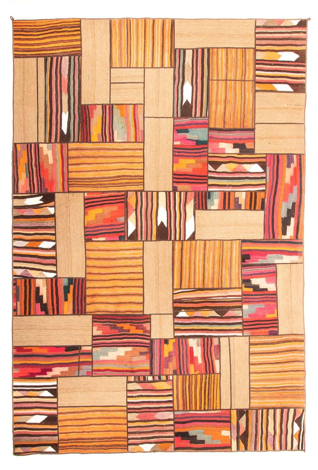 Alfombra de patchwork - 350 x 250 cm - multicolor