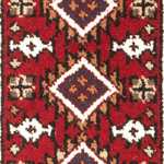 Orientalsk tæppe - 60 x 40 cm - mørkerød