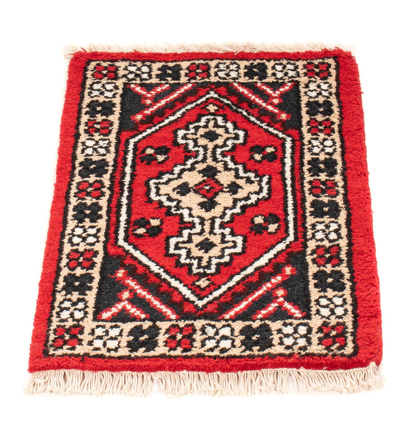 Tapis oriental - 60 x 40 cm - rouge foncé