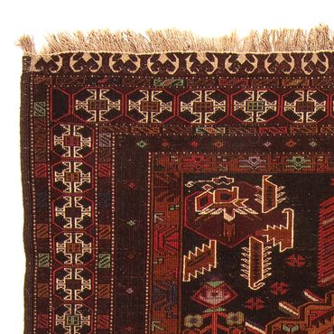 Tapis afghan - 189 x 127 cm - marron