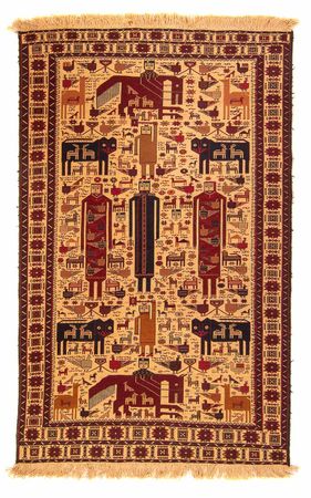 Tapis Kelim - Oriental - 194 x 124 cm - marron clair