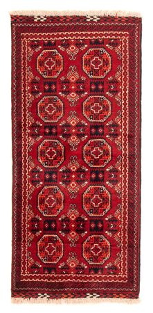 Runner Afghan Rug - 106 x 49 cm - dark red