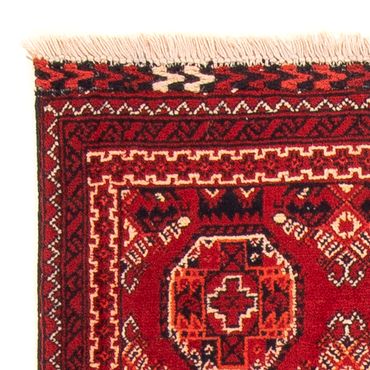 Runner Afghan Rug - 106 x 49 cm - dark red