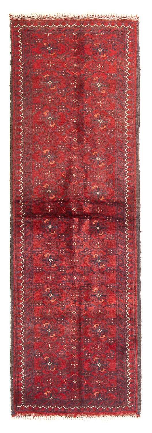 Løper Afghansk teppe - 140 x 44 cm - rød