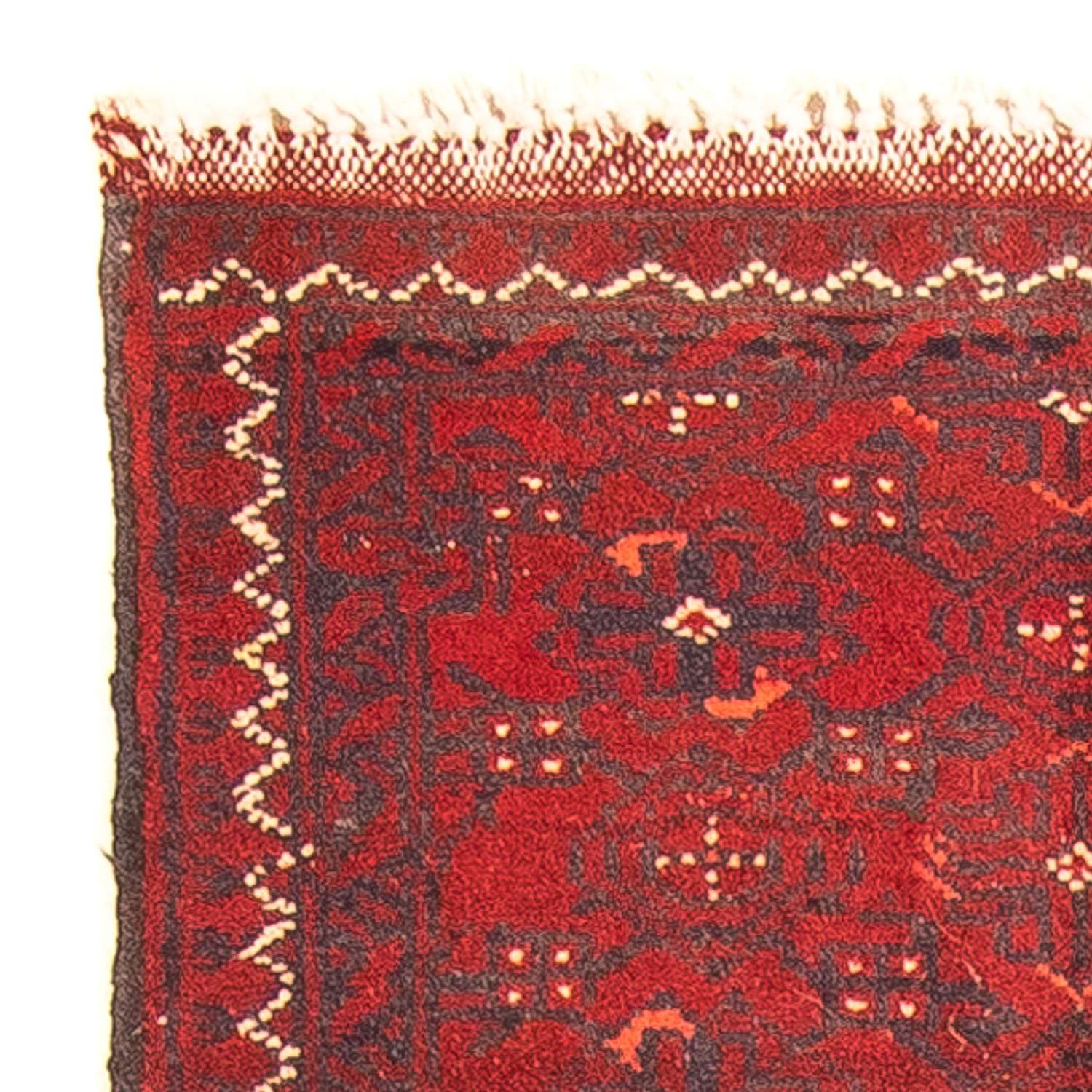 Runner Afghansk matta - 140 x 44 cm - röd