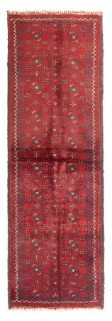 Loper Afghaans tapijt - 140 x 44 cm - rood