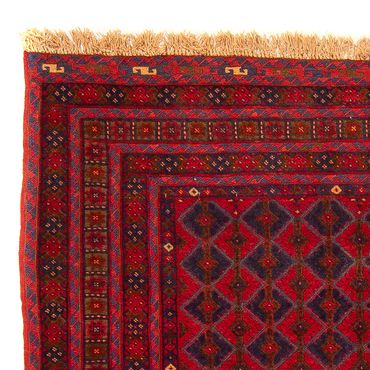 Tapis Kelim - Oriental carré  - 187 x 158 cm - rouge foncé