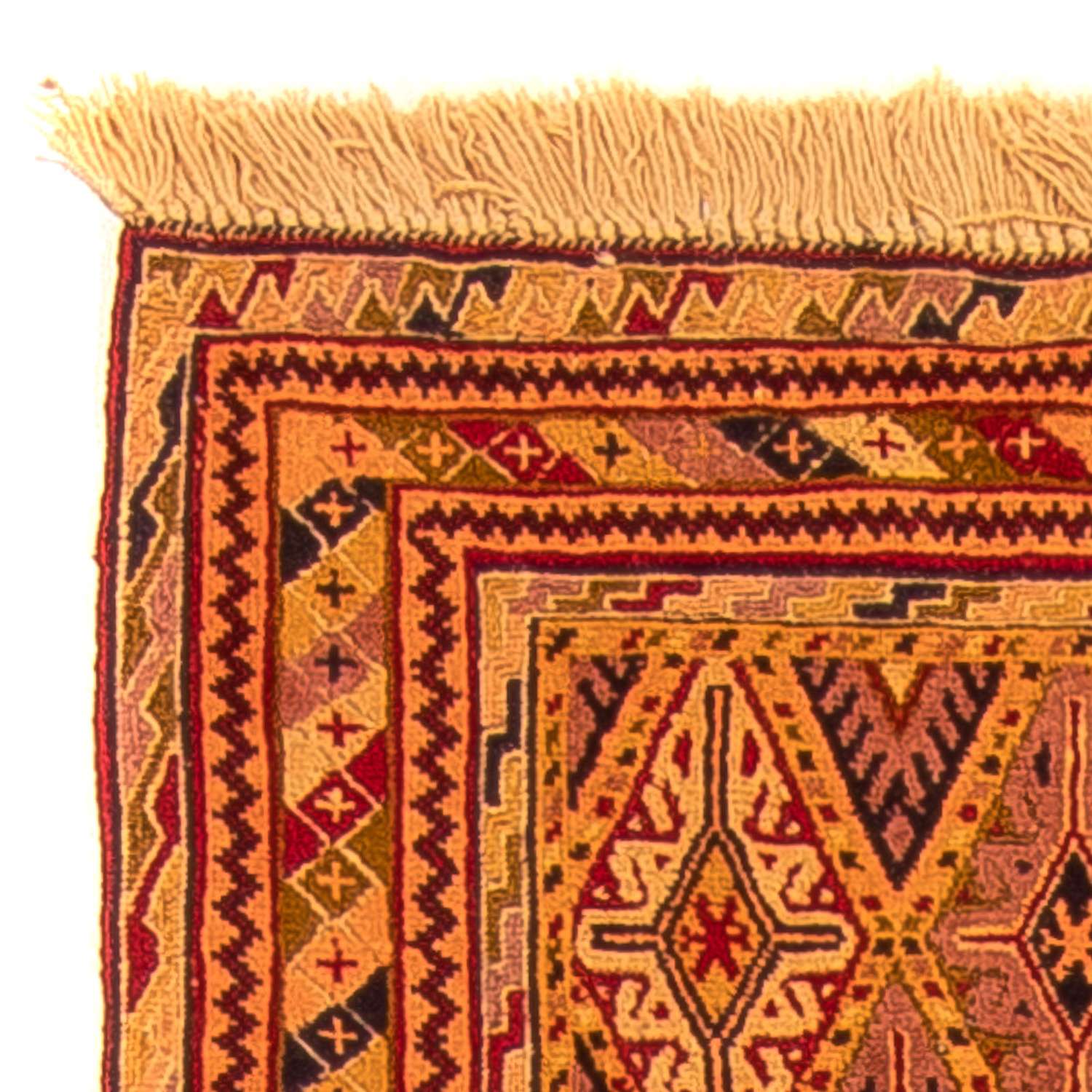 Runner Kelim Carpet - orientalisk matta - 194 x 61 cm - brun