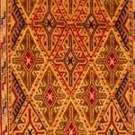 Alfombra de pasillo Alfombra Kelim - Oriental - 194 x 61 cm - marrón