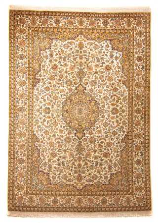 Jedwabny dywan - Kashmir Silk - 302 x 215 cm - beżowy