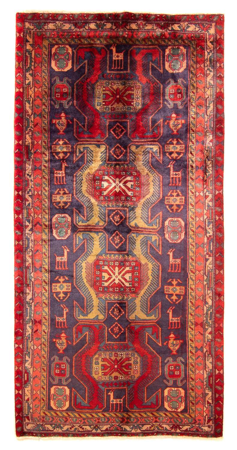 Corredor Tapete Persa - Nomadic - 298 x 148 cm - vermelho