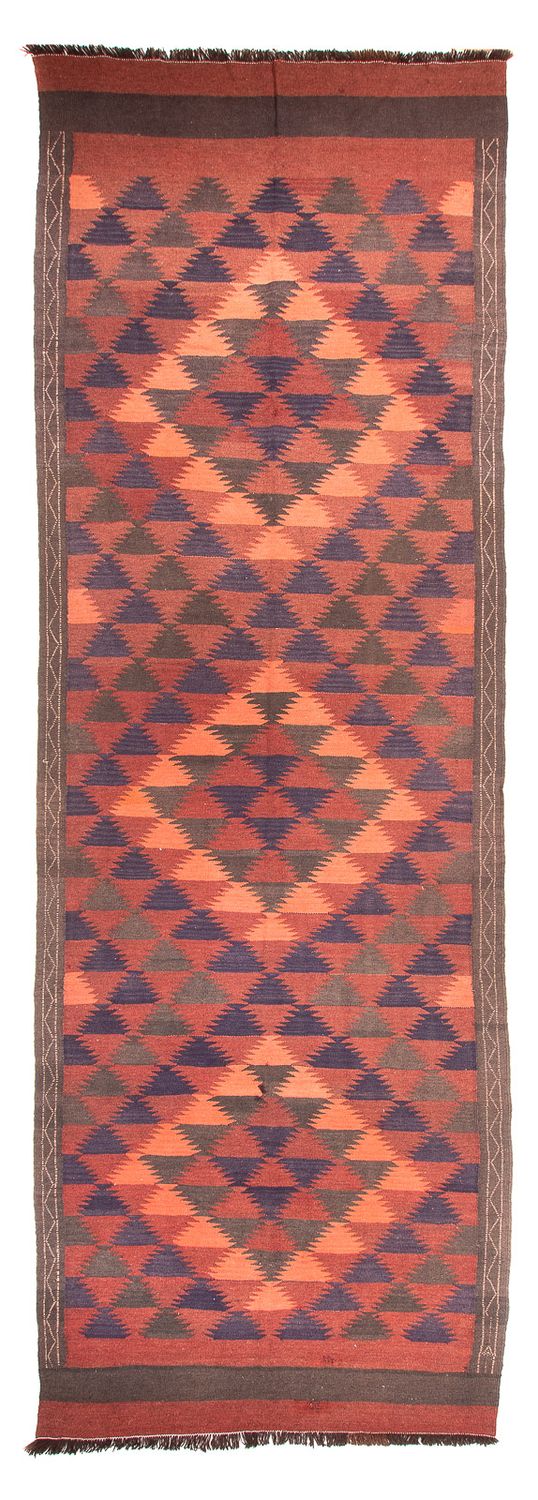 Tapis de couloir Tapis Kelim - Vieux - 450 x 130 cm - marron