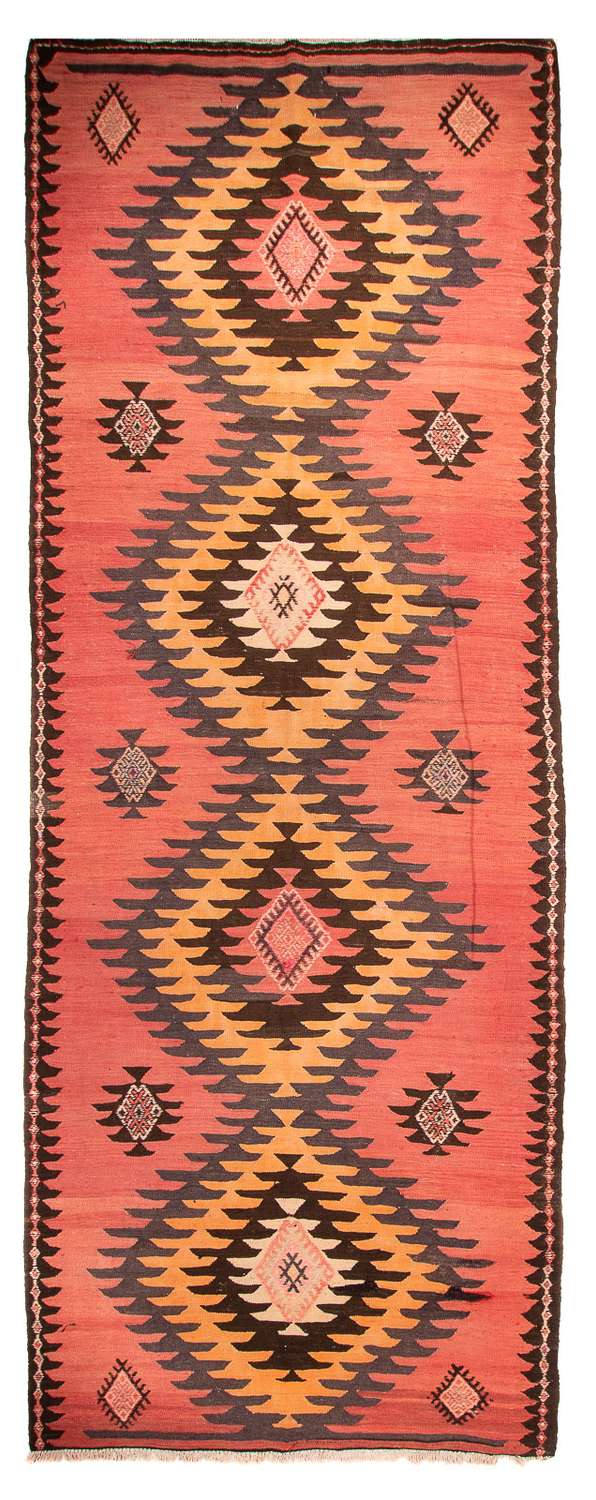 Loper Kelim tapijt - Oud - 410 x 160 cm - roest