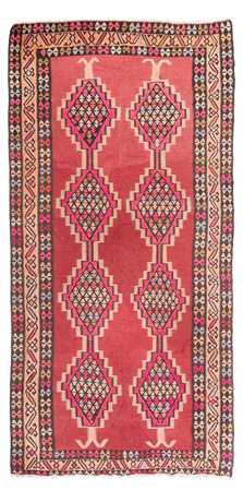 Tapis de couloir Tapis Kelim - Vieux - 380 x 185 cm - rouge