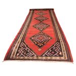 Biegacz Dywan Kelim - Stary - 440 x 140 cm - czerwony