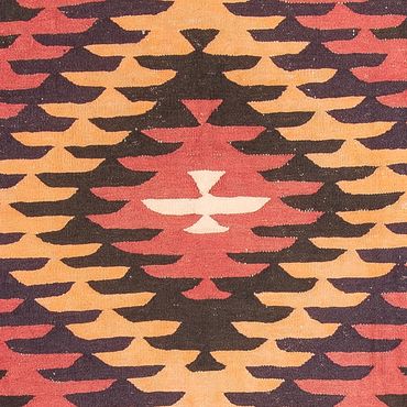 Tapis de couloir Tapis Kelim - Vieux - 435 x 150 cm - rouge clair