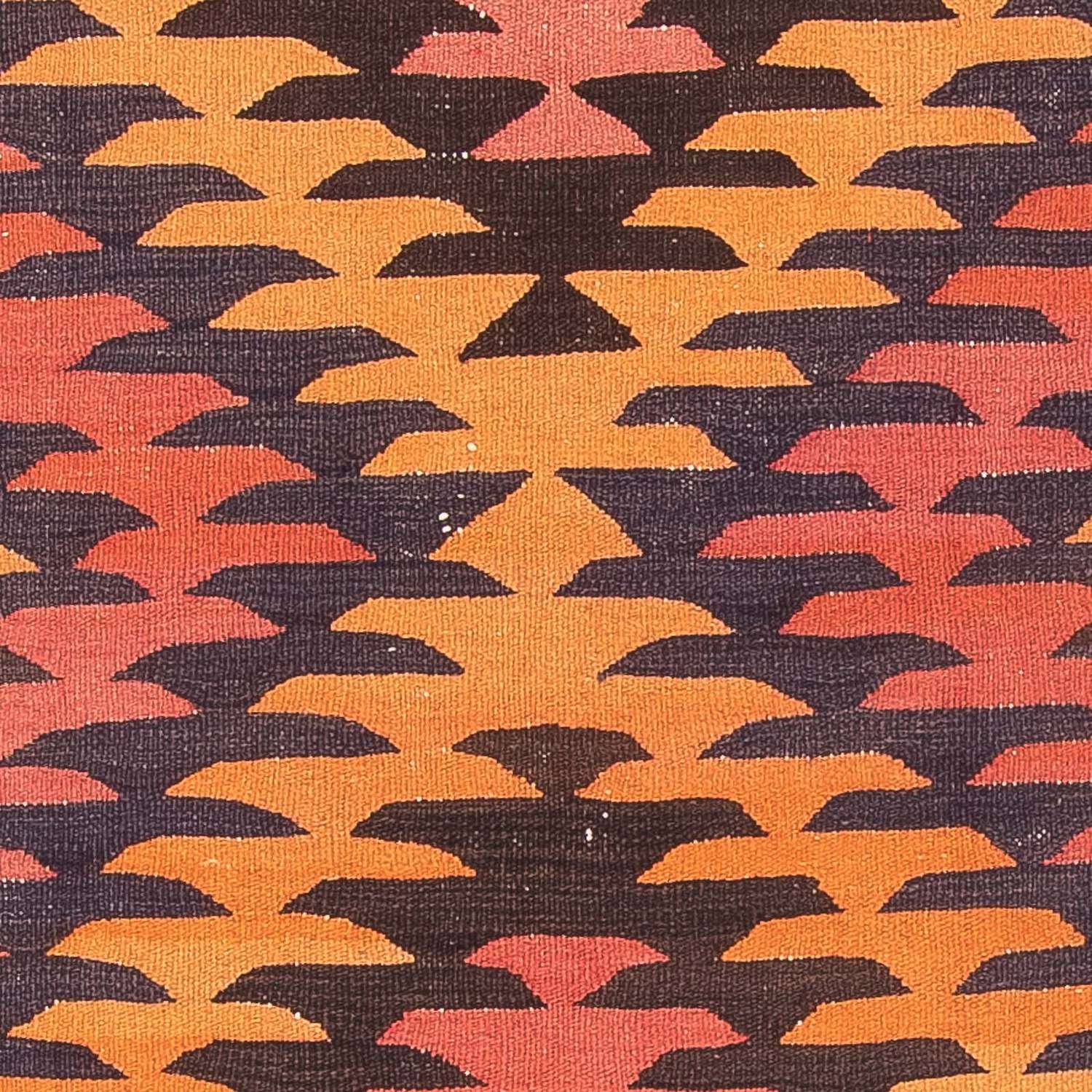 Alfombra de pasillo Alfombra Kelim - Antigua - 400 x 140 cm - rojo claro