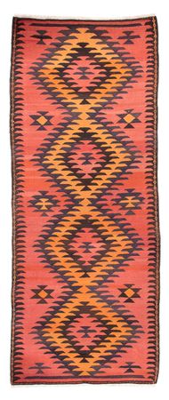 Tapis de couloir Tapis Kelim - Vieux - 400 x 140 cm - rouge clair