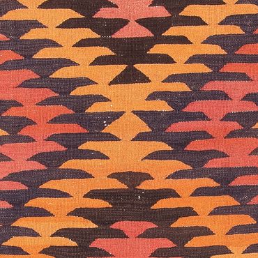 Runner Kelim Rug - Old - 400 x 140 cm - light red