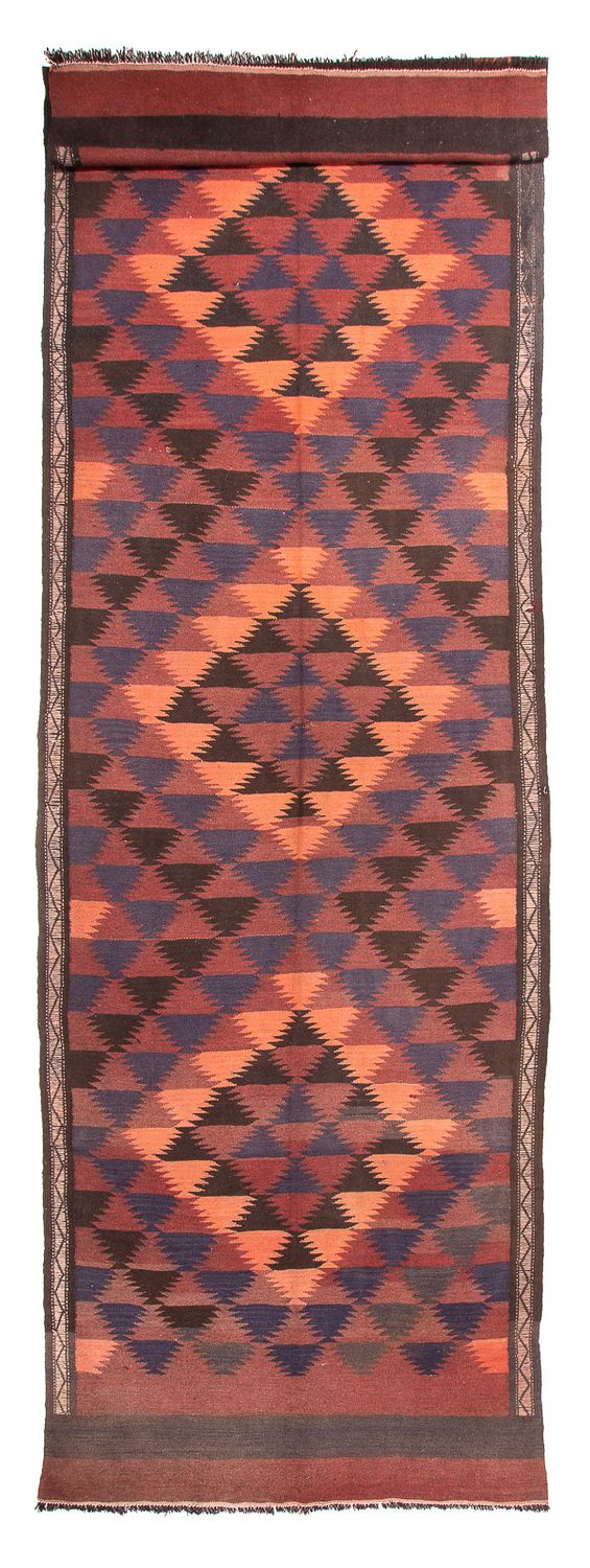 Runner Kelim Rug - Old - 450 x 135 cm - brown