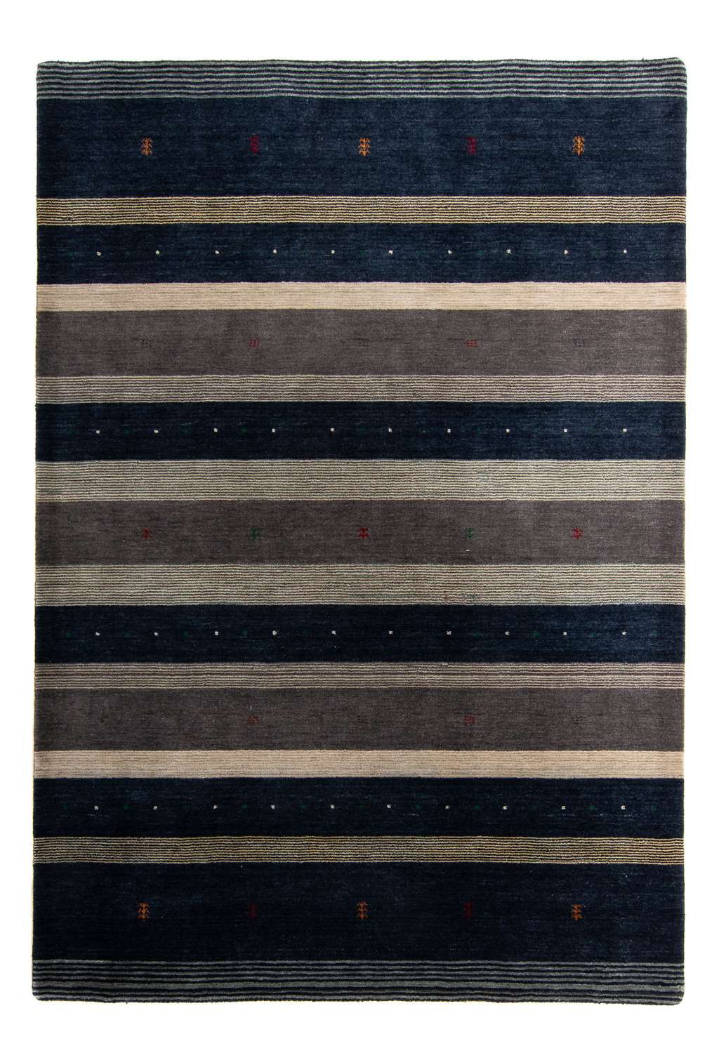 Gabbeh matta - Loribaft Softy - 240 x 172 cm - mörkblå