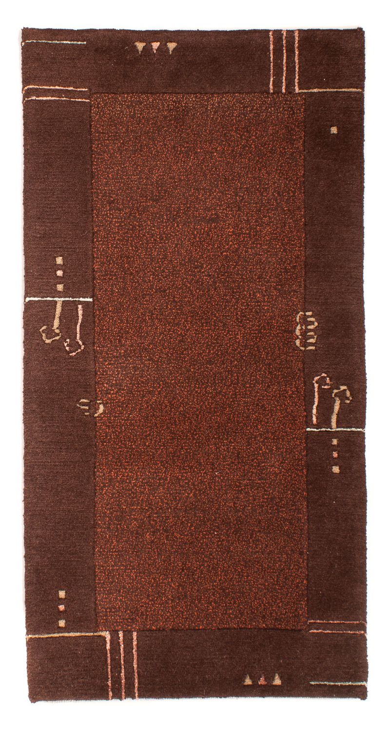 Tapis Népalais - 140 x 70 cm - marron