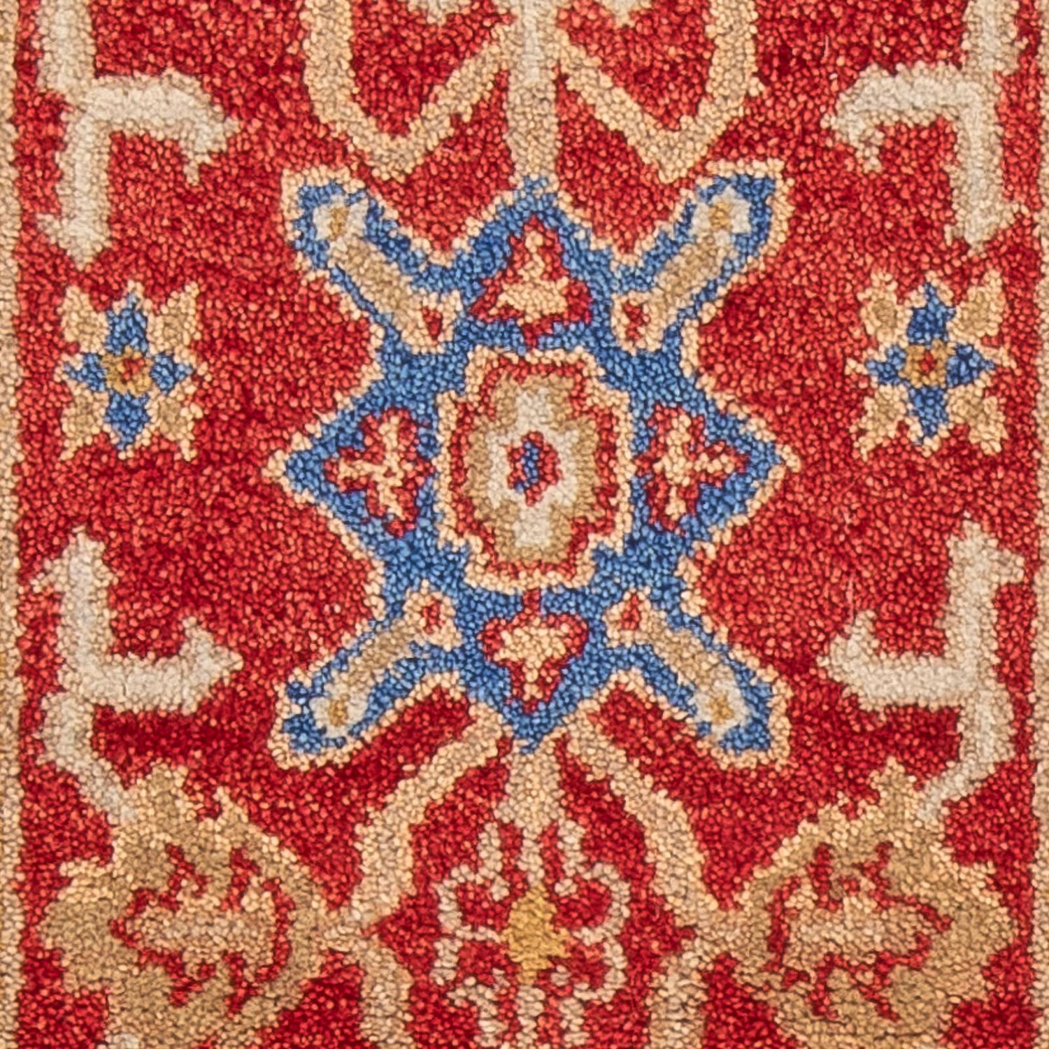 Runner Oriental Carpet - 199 x 62 cm - mörkröd