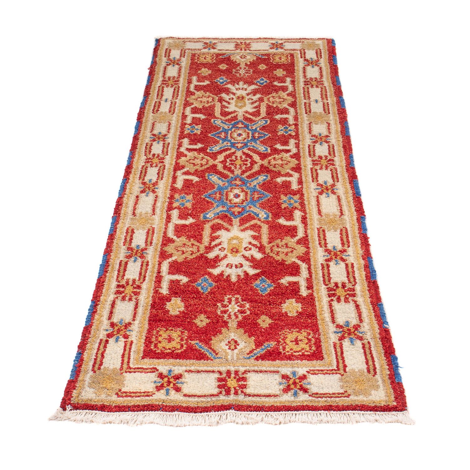 Runner Oriental Carpet - 199 x 62 cm - mörkröd