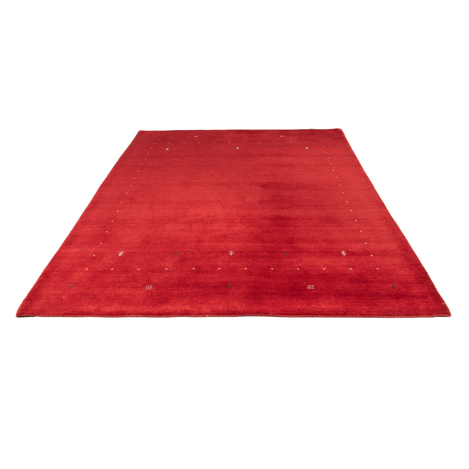 Tapete Gabbeh - Loribaft Softy - 241 x 178 cm - vermelho escuro