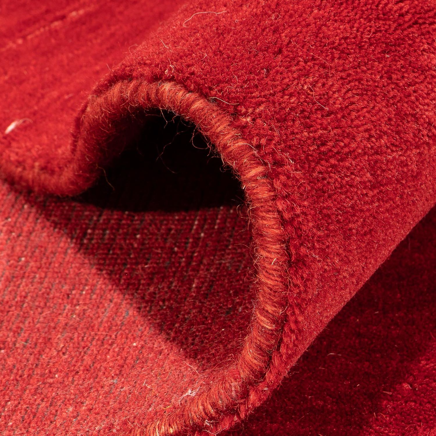 Tappeto Gabbeh - Loribaft Softy - 241 x 178 cm - rosso scuro