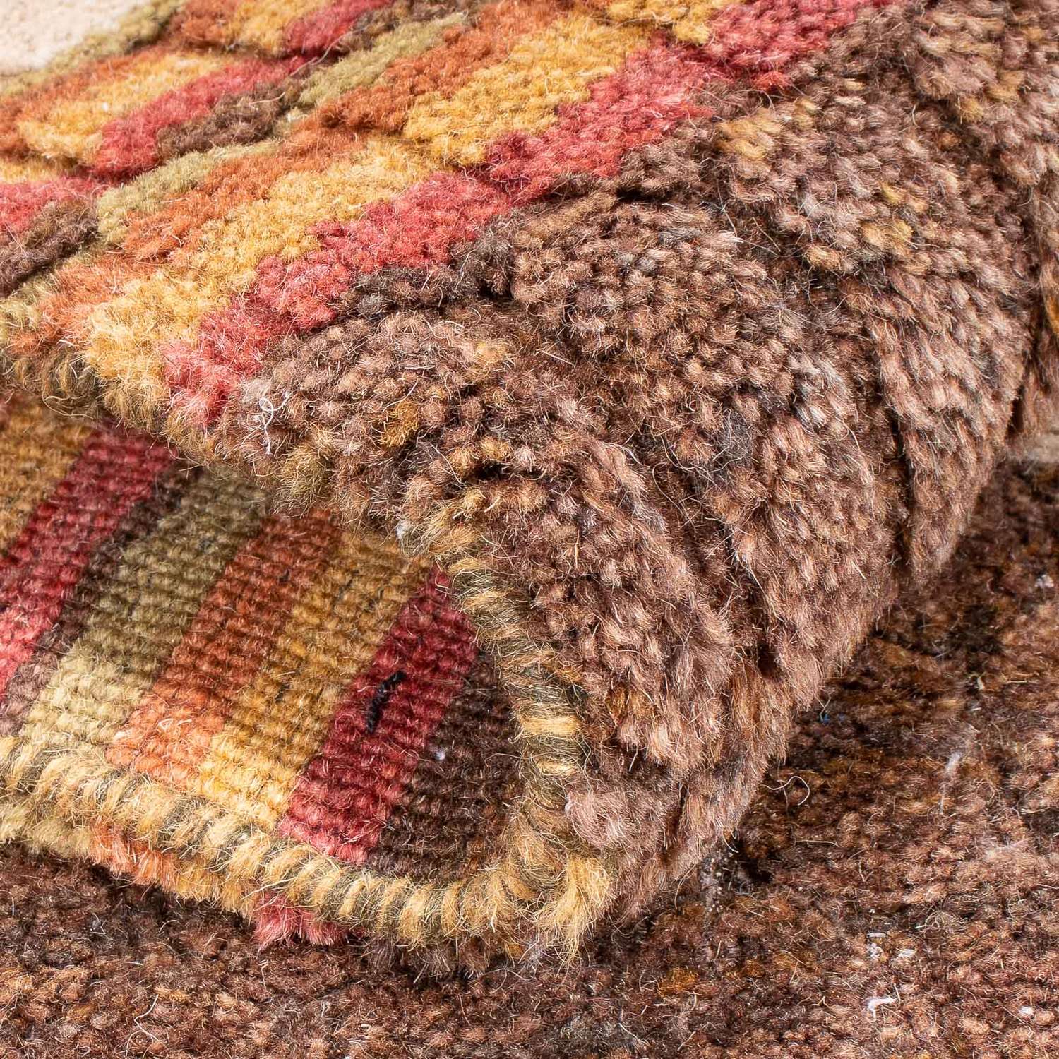 Gabbeh koberec - Loribaft Softy - 150 x 100 cm - tmavě hnědá