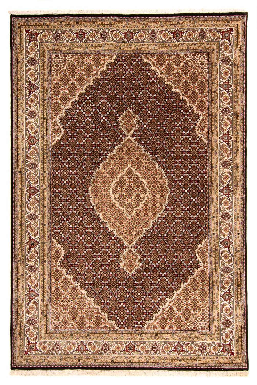 Persisk tæppe - Tabriz - 300 x 200 cm - mørkeblå
