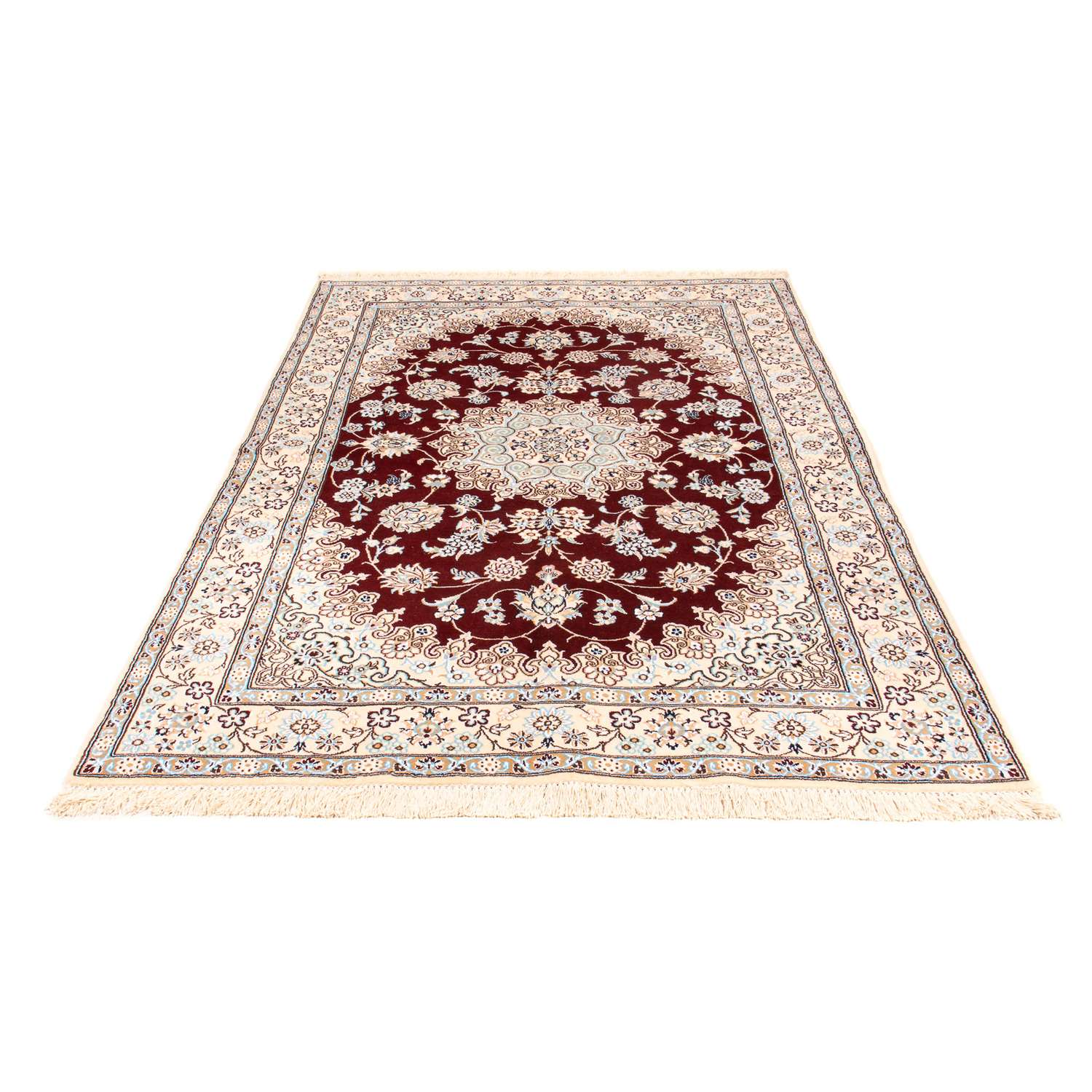 Perzisch tapijt - Nain - Koninklijk - 241 x 153 cm - donkerrood
