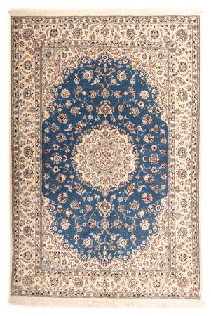 Tapis persan - Nain - Premium - 233 x 155 cm - bleu foncé