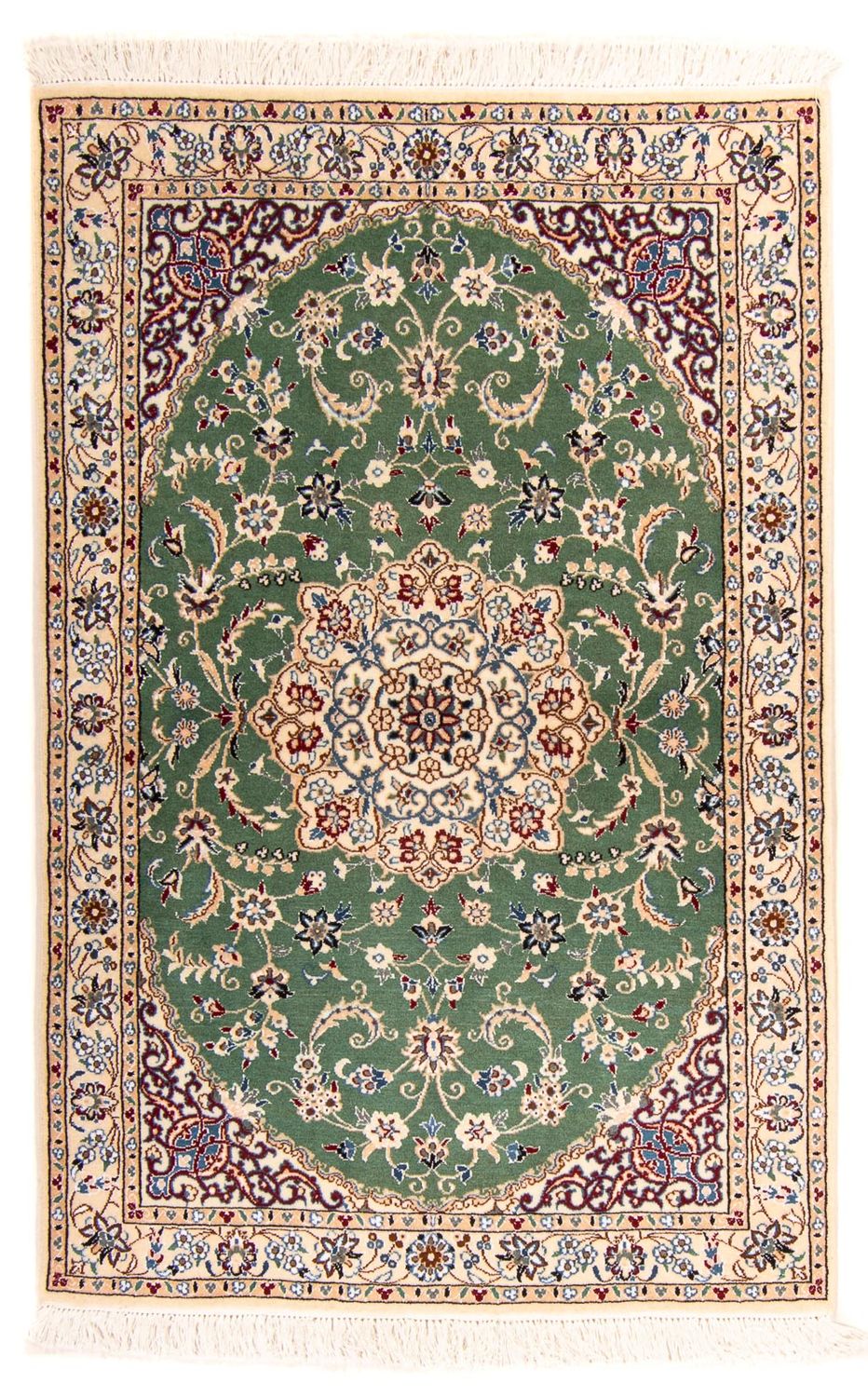 Alfombra Persa - Nain - Real - 152 x 100 cm - verde