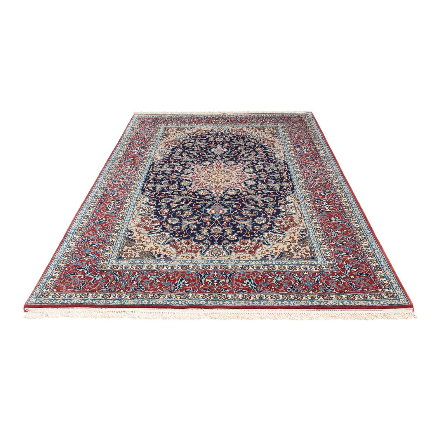 Tappeto Persero - Isfahan - Premio - 220 x 152 cm - blu scuro