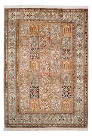 Tappeto di seta - Seta del Kashmir - 221 x 158 cm - multicolore