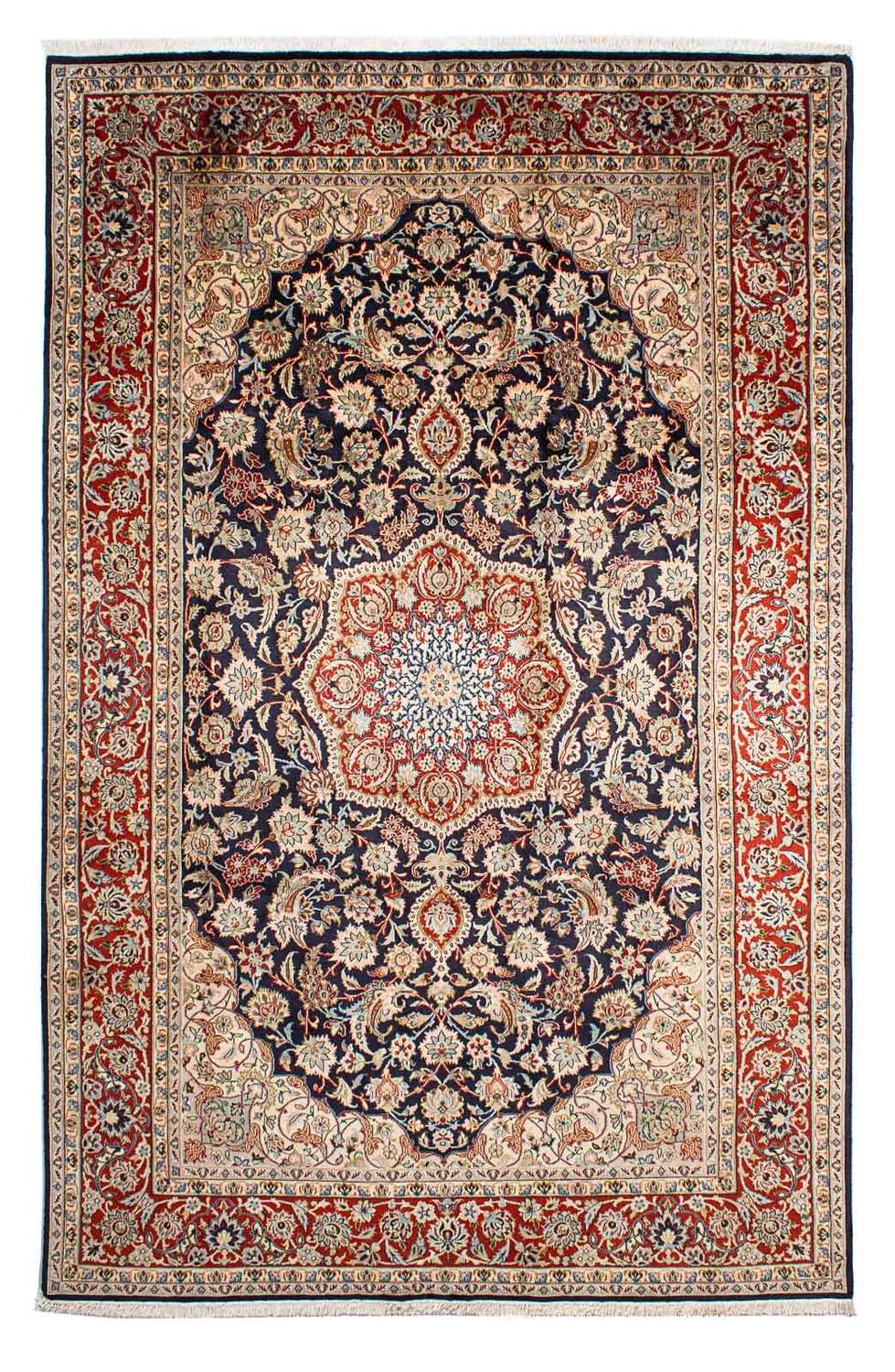 Persisk teppe - klassisk - 300 x 196 cm - mørkeblå