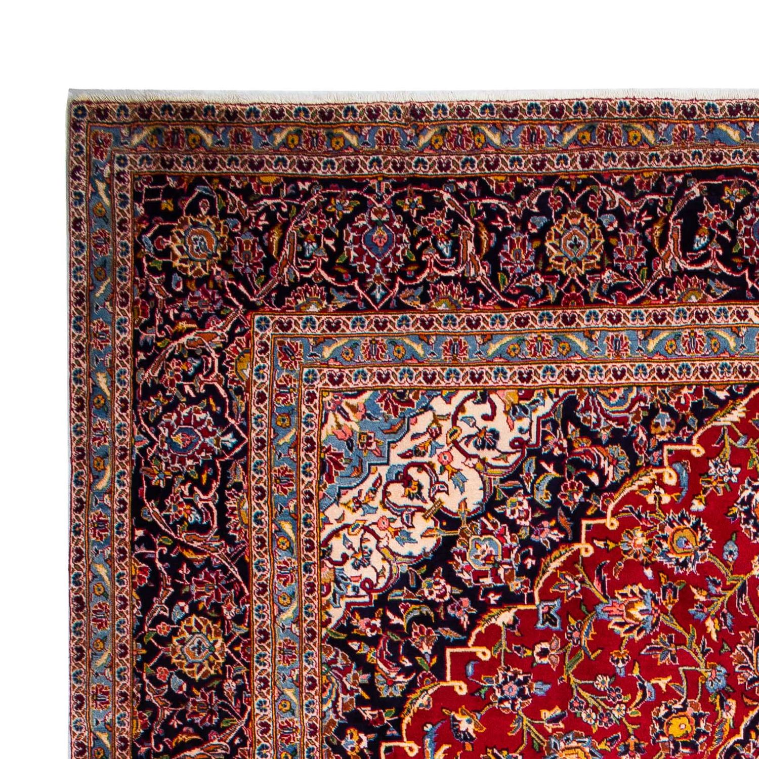 Tapis persan - Keshan - 386 x 252 cm - rouge foncé